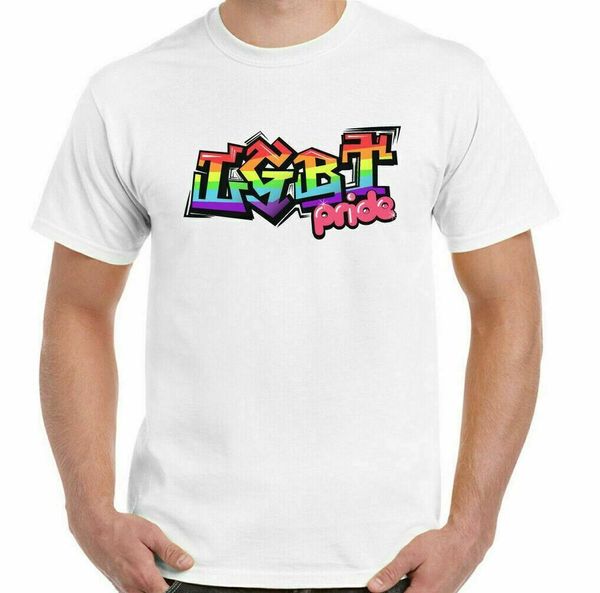 

Lgbt graffiti gay man t-shirt pride rainbow colour shirt clothes set, White;black