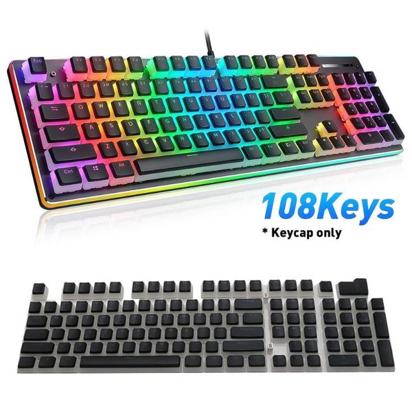 

keyboards 108pcs mini wear-resistant backlight pbt keycaps for mechanical keyboard