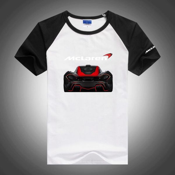 

men's t-shirts mclaren logo 2021 summer print comfortable fit sweatshirt leisure decal round neck t-shirt fashion applique, White;black