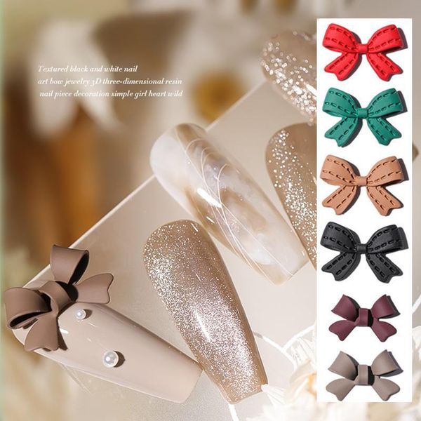 

2pcs bow 3d nail decorations ornament bowknot accessories japanese manicure style diy for nails design1, Silver;gold