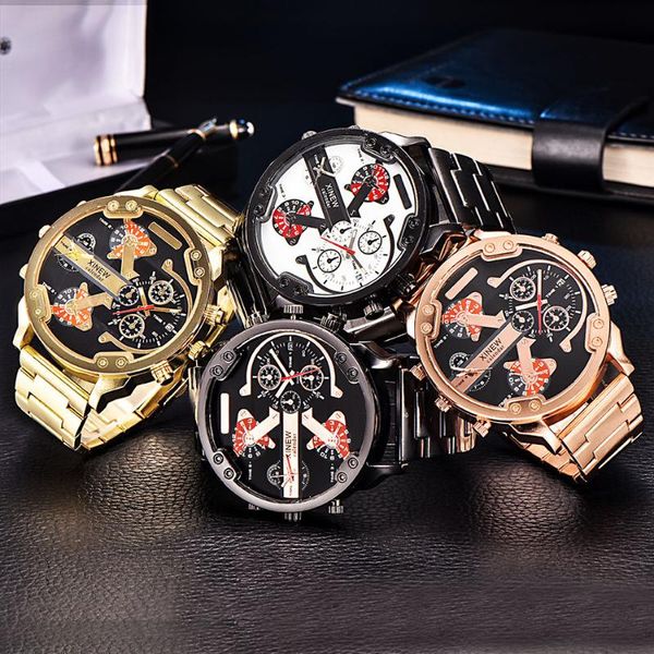 

wristwatches sports watches men analog digital leather men's army military watch man quartz clock relogio, Slivery;brown