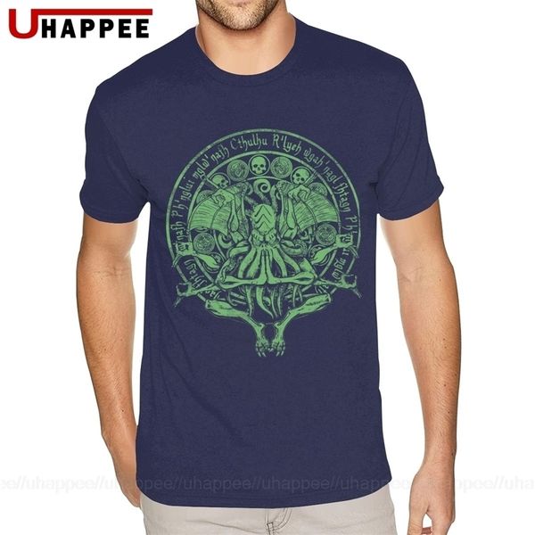 

large and tall size green cthulhu tees men streetwear fashion short sleeved tshirt men luxury brand 1980's merch 210409, White;black