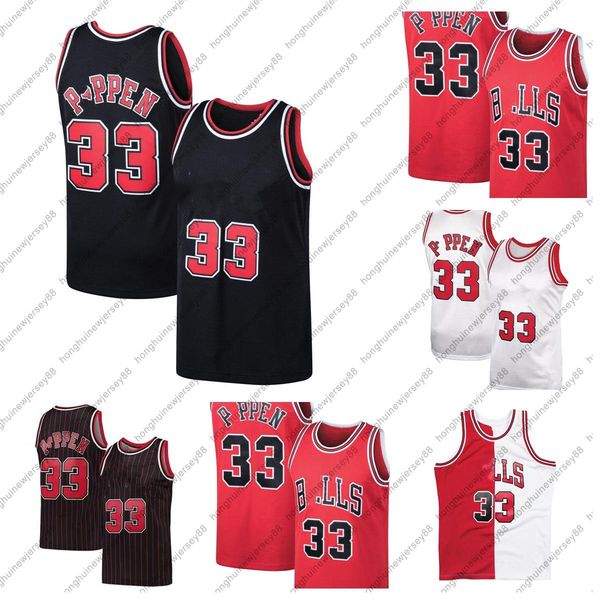 

2021-2022 stitched basketball jersey33 scottiepippen, Black;red