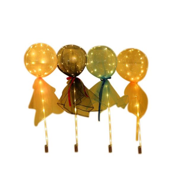 

light rose balloon bouquet luminous handle christmas decorate gift decoration birthday party wedding kid #40 storage boxes & bins