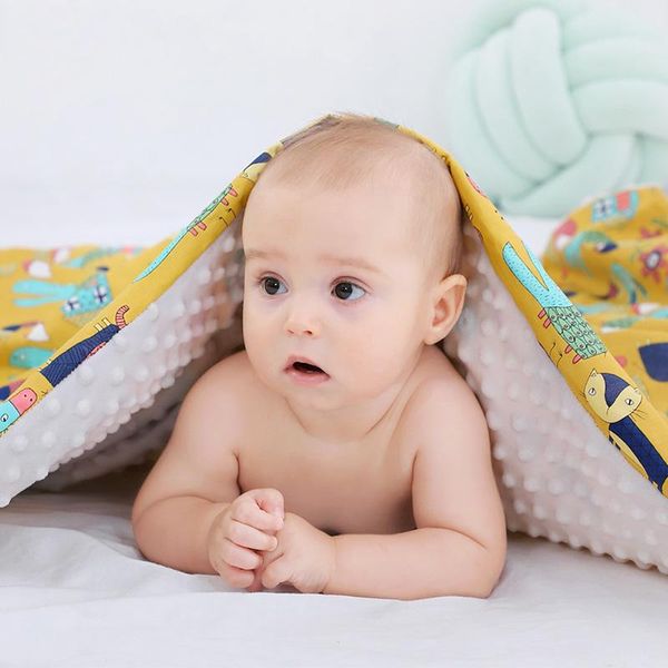 

blankets & swaddling 110*158cm cartoon baby cotton infant comfort appease swaddle blanket strollers skin-friendly hug