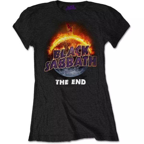 

ladies black sabbath the end licensed women ladies t-shirt, White;black