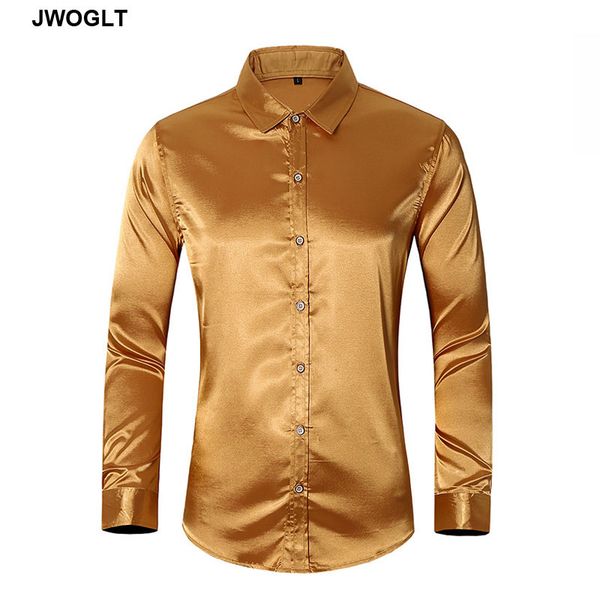 

45kg-120kg mens luxury gold shirt long sleeve regular fit button down social emulation silk black white shirts 5xl 6xl 7xl 210412, White;black
