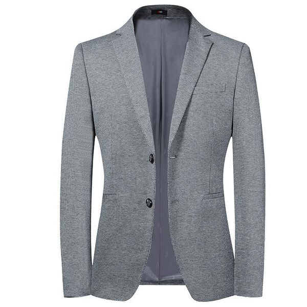 

men's spring and autumn casual suit slim stretch fine plaid business double buckle blazer for men suits & blazers, White;black