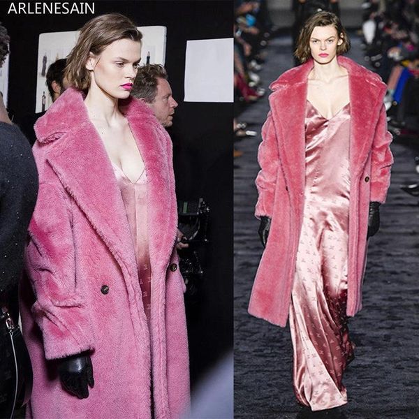 

women's & faux leather arlenesain custom fashion pink beauty nice women coat vrjq, Black