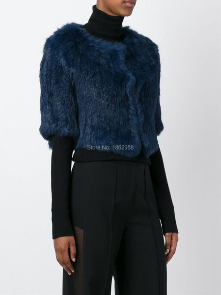 

women's fur & faux sj471 female australia designer jacket arrival, Black