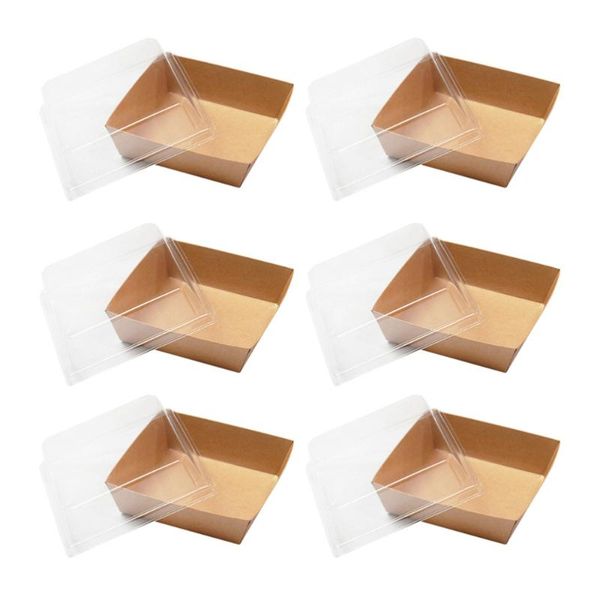 

dinnerware sets 50pcs kraft paper cake packaging box sandwich containers boxes party favors
