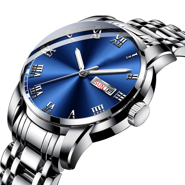 

watches for men quartz mens watch 40mm classic designer montre de luxe wristwatches gift, Silver