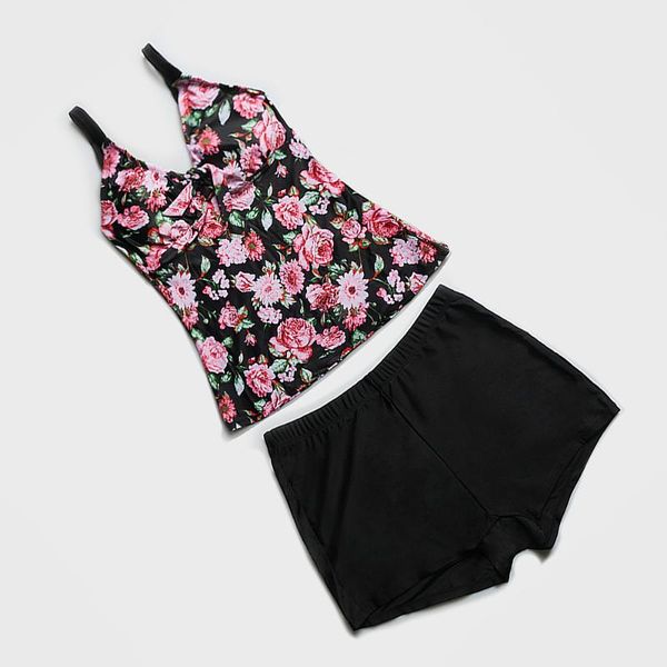 

women's swimwear women bikini set retro bikinis floral printed fashion swimsuit vintage two piece sets, White;black