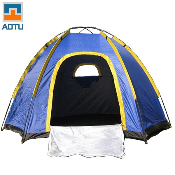 

3-4 people hexagonal camping tent outdoor windproof waterproof tourist tents and shelters