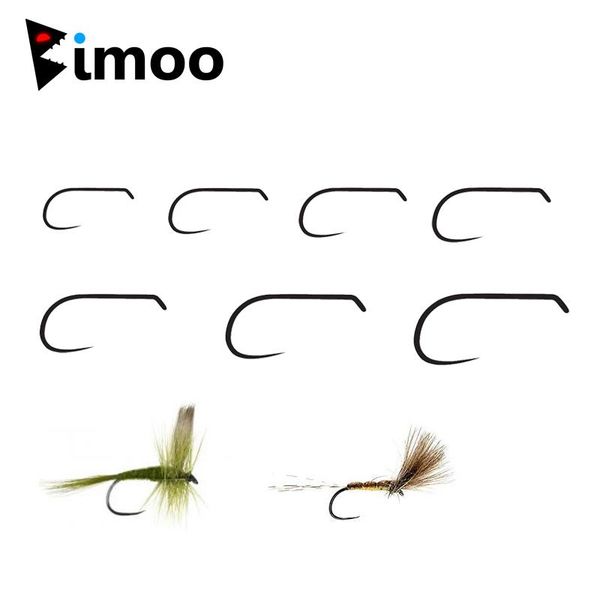 

fishing hooks bimoo 20pcs barbless dry hook 2x wide gap nymph forged black nickel finish tying material sizes 8 10 12 14 16 18 20