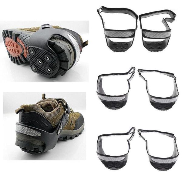 

teeth anti-skid crampons manganese steel climbing gear ice shoe grippers crampon traction device mountaineering cords, slings and webbing1