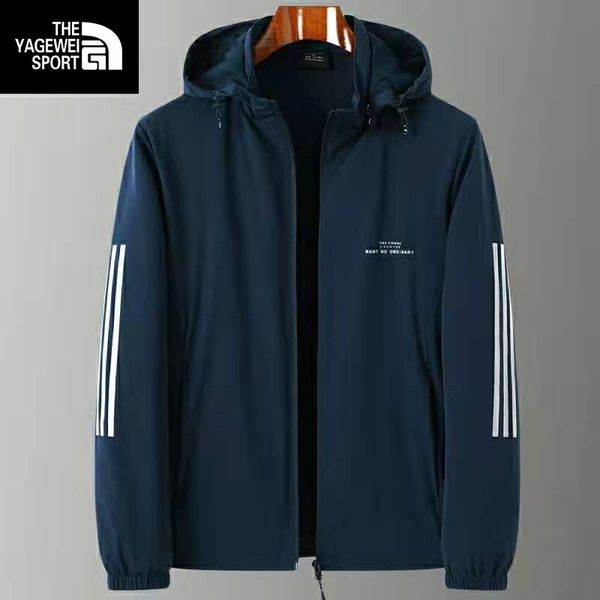 

yagewei spring and autumn new men's sportswear jacket fat loose hooded coat 2021 thin top, Black