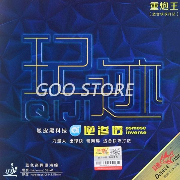 

table tennis raquets double fish qiji rubber blue sponge pips-in sticky quick attack loop pong