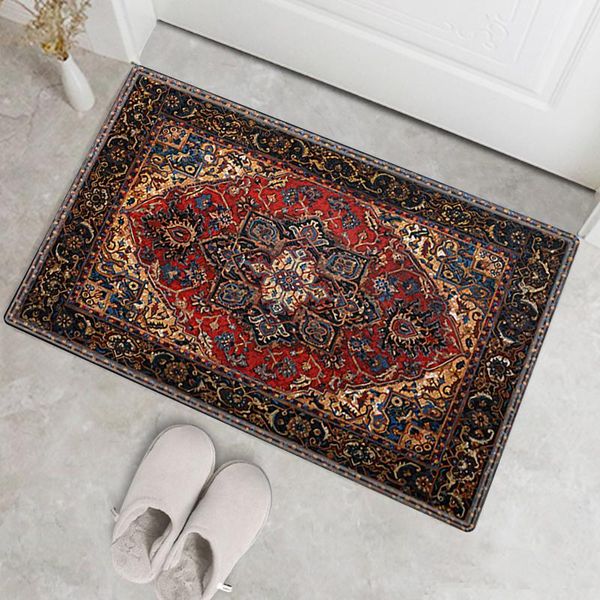 Teppiche Wohnzimmer Küche Rutschfester Teppich Eingangstürmatte Flur Teppiche mit persischem Muster für Schlafzimmer