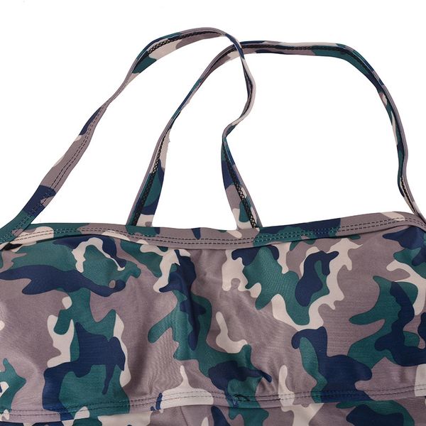

special price boutique camouflage suit mm plus fat enlarged version women's split swimsuit forever-1 set, White;black
