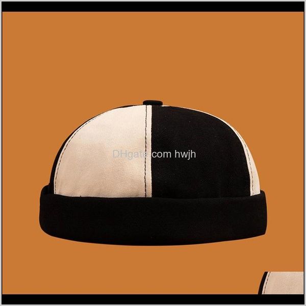 

beanies men women skullcap sailor solid color rolled cuff bucket cap brimless hat leather adjustment buckle cotton hats hdz80 z5ak6