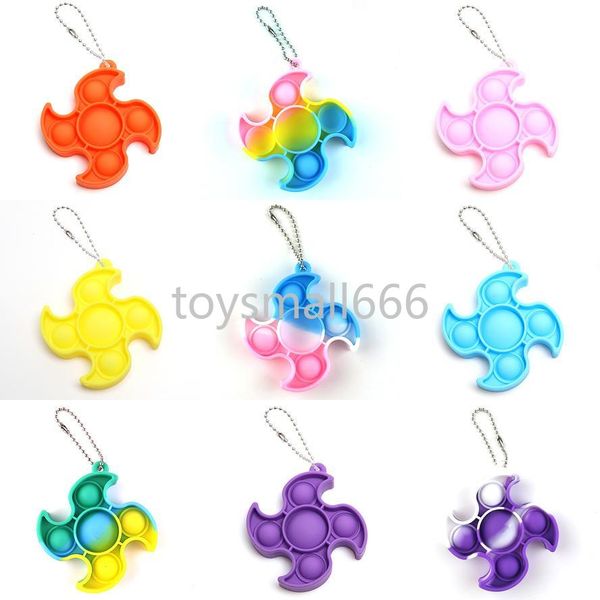 

fidget dimple toys keychain favor children push bubble decompression toy silicone camo rainbow rodent pioneer anti stress bubbles board key