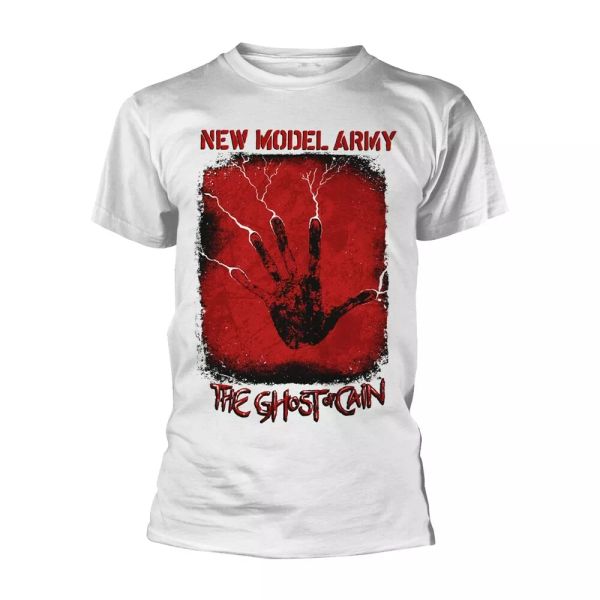 

white new model army the ghost of cain official t-shirt men unisex, White;black