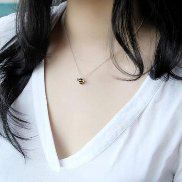 

chains korean ity fine cute bee clavicle chain temperament personality fashion female jewelry necklace women birthday gifts, Silver