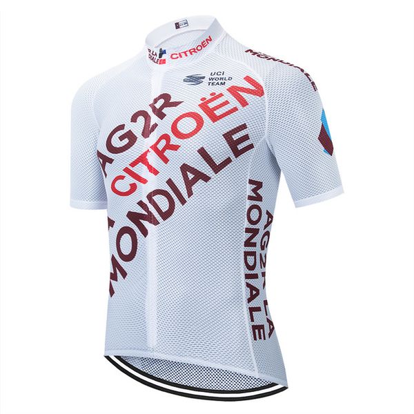 

tour de france 2021 pro team ag2r cycling jersey bicycle clothing summer breathable short sleeve mtb bike jersey ropa ciclismo, Black