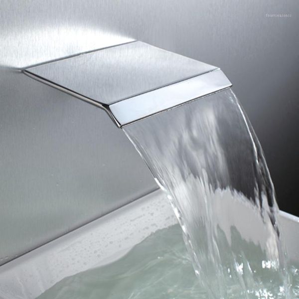 

wall mounted waterfall tub spout bathroom fixtures high flow filled sprinkler for sink faucet chrome1