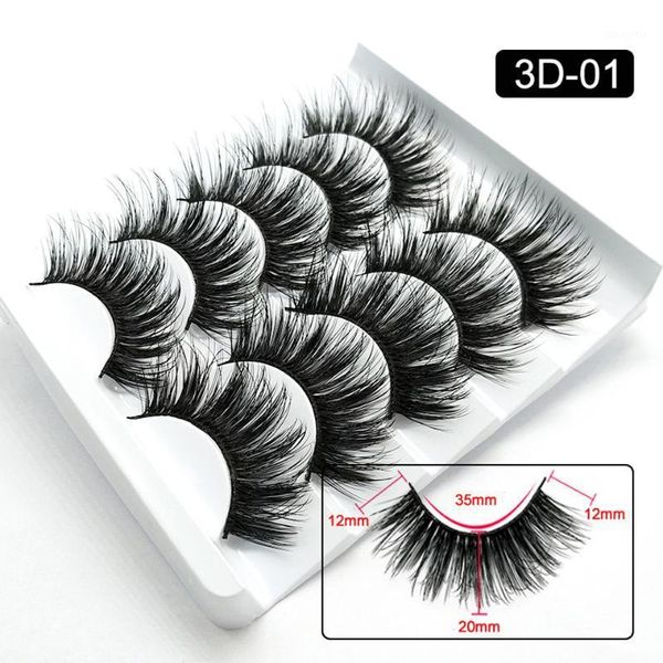 

pairs eyelashes 3d soft natural mink lash hair false handmade wispy fluffy long lashes makeup faux eye cilios1