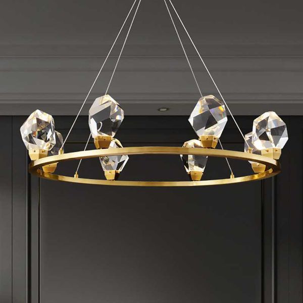 

chandeliers gold chandelier lighting crystal living room indoor lights for bedroom led nordic round ceiling lamp