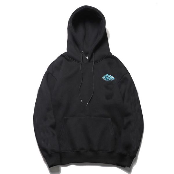 

men's hoodies & sweatshirts asian size ghost hand print pullover hoodie 1992#, Black
