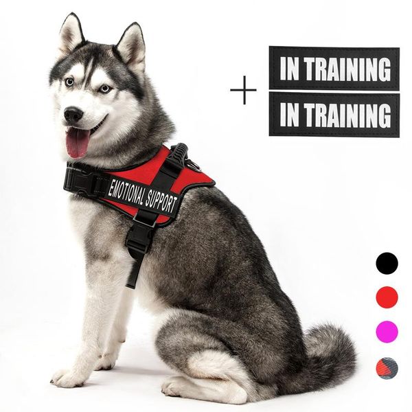

dog collars & leashes fml pet harness vest reflective breathable harnesses for medium large dogs nylon collar with padding handle walking ru