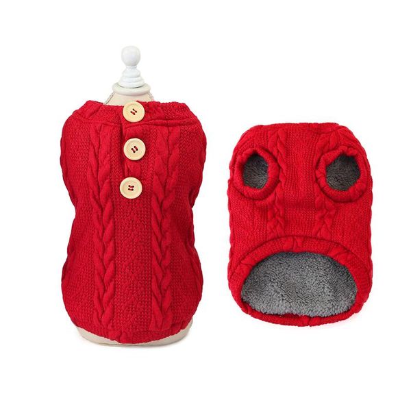 

dog apparel comfortable warm cat pet sweater small clothes winter puppy knitwear sweaters plus velvet cats clothing