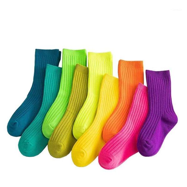 

spring and summer children's socks casual boys girls, Pink;yellow