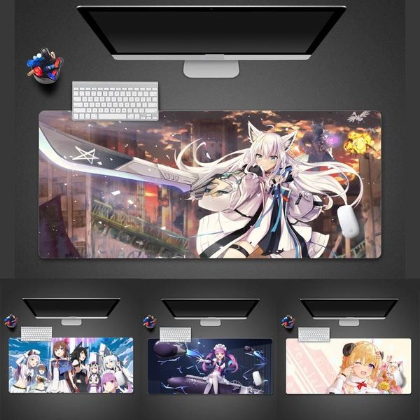 

mouse pads & wrist rests hololive anime cute girl mousepad computer desk table protect game office work mat pad x xl non-slip lapcushion