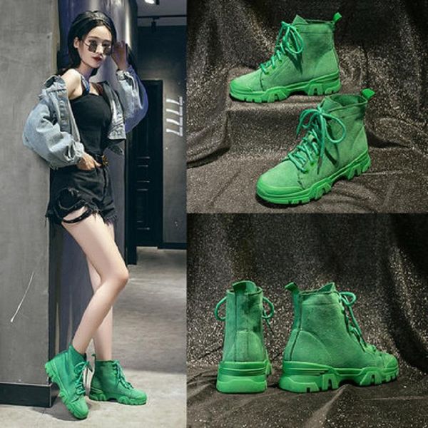 

boots 2021 thin british wind breathable handsome thick bottom wild fashion, Black