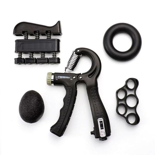 

hand grips 5 pack grip strengthener workout kit forearm adjustable resistance gripper, finger exerciser for athlete