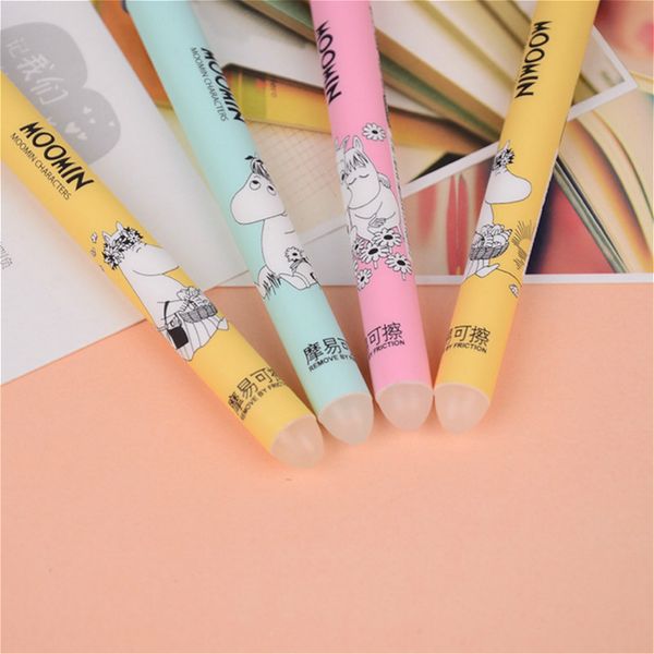 

6pieces/lot 1pcs/sell kawaii 0.38mm erasable pen gel pen cute cartoon hippo pattern originality school office writing supplies pen