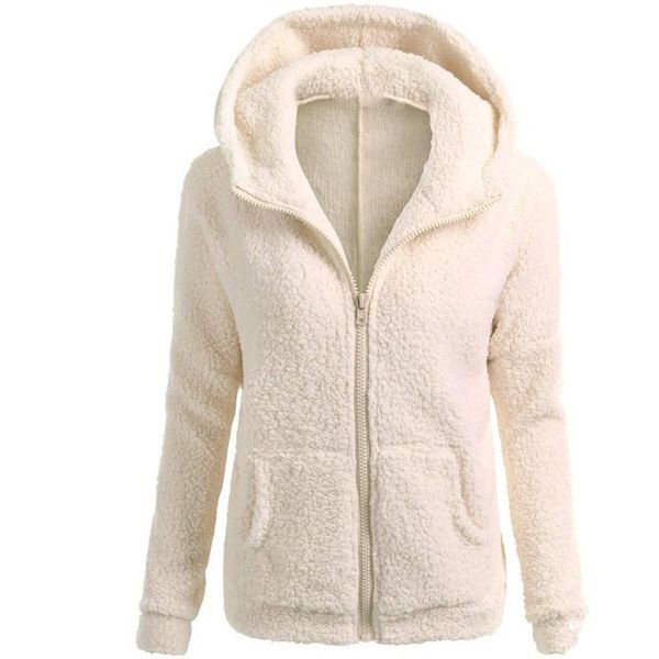 

women's jackets 2021 ladies woolen coat winter warm hooded womens classic zipper outwear cotton clothes ropa mujer, Black;brown