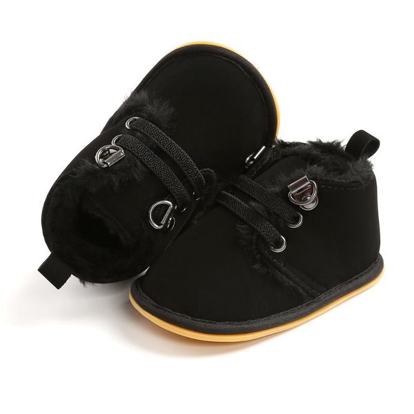 

first walkers born baby booties winter warm fur lining non-slip rubber sole boots infant pre