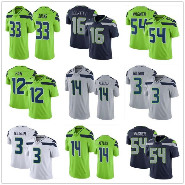 

2021 mens women youth football 3 russell wilson 14 dk metcalf 33 jamal adams 54 bobby wagner 16 tyler lockett stitched jersey, Black;red