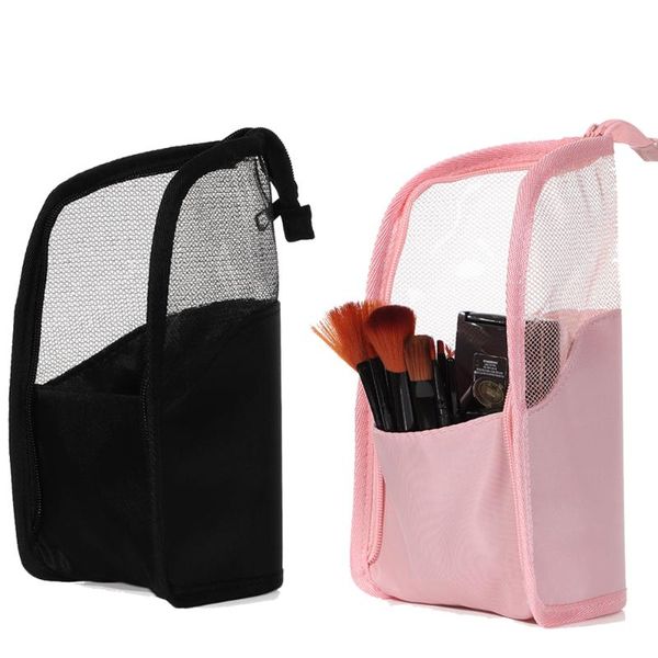 

cosmetic bags & cases 1pc fashion makeup brush storage box portable multi-functional zipper cosmetics bag waterproof organizer travel carry