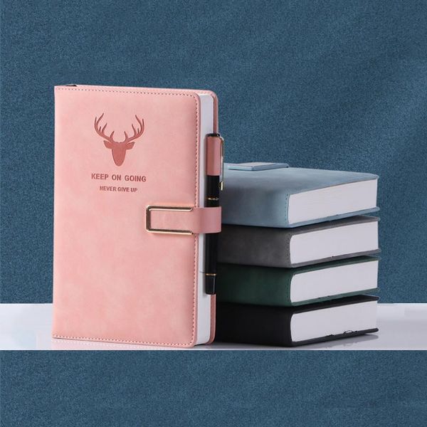 

deer collar pink notebook work manual office meeting custom thickened a5 business notepads, Purple;pink
