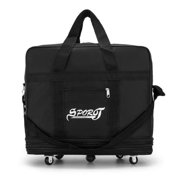 

outdoor bags waterproof portable travel rolling suitcase air carrier bag expandable folding oxford with wheels