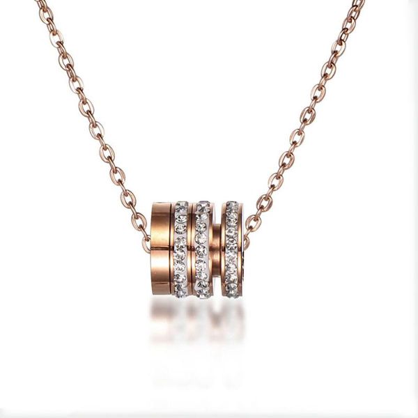 

chains fashion titanium steel handmade love forever necklace for girls women crystal jewelry, Silver