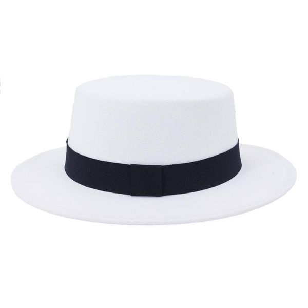 

wide brim hats british style elegant jazz hat women retro man and classic woolen hat, flat brim, casual fashion cap, Blue;gray