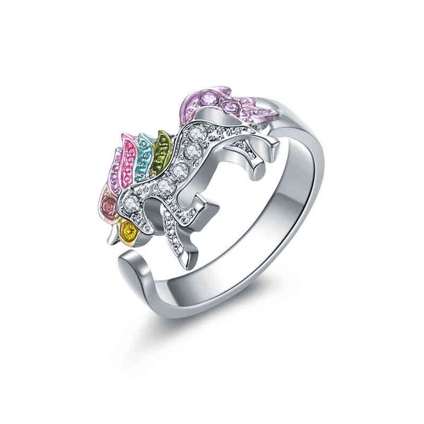 

rings selling color unicorn ring for valentine's day, Silver