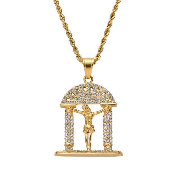 

pendant necklaces 2 sizes stainless steel jesus pendants men necklace jewelry gift hip hop sn186, Silver